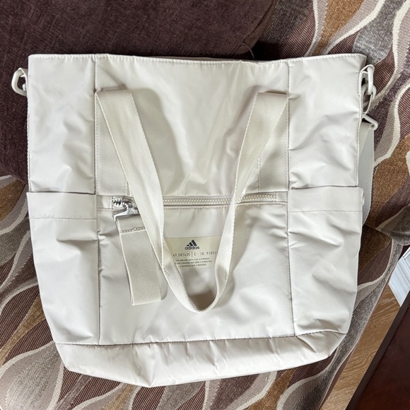 ADIDAS ME 2  Cream Nylon Tote with Front Pocket - Picture 9 of 11